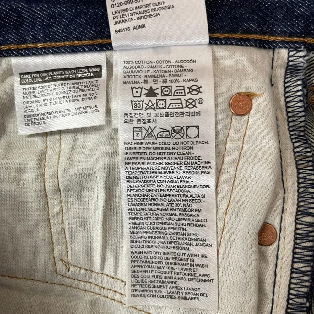 Levis Jeans Mens 36x32 Blue 501 XX Original Button Fly Shrink to Fit Indigo Wash